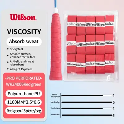 Image de 15 Overgrips Wilson Anti-Transpiration pour Raquette de Tennis