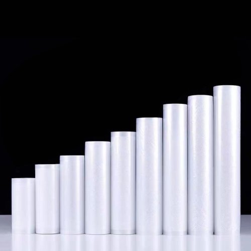 Imagen de Rollos de bolsas selladoras de ahorro de alimentos al vacío, 12/15/17/20/25/28/30cm x 500cm, bolsa de embalaje de almacenamiento Sous Vide para carne, frutas, verduras y nueces
