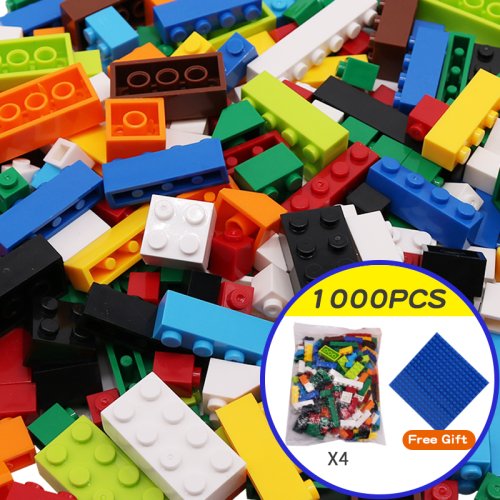 Immagine di 1000 pezzi fai da te blocchi di costruzione creativi set sfusi città mattoni classici assemblaggio brinquedos giocattoli educativi per bambini