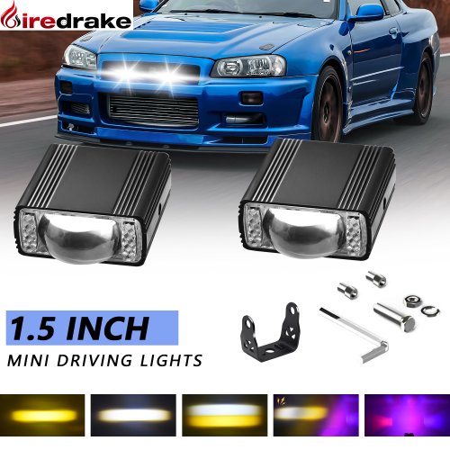 Afbeelding van LED Auto Grille Spotlight Projector Len Light DRL 120 W 12000LM Super Heldere Motorfiets Extra Spotlight 6000 K/4500 K/3000 K 12 V