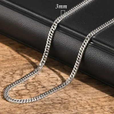 Image de Collier Chaîne Cubaine Épaisse - Unisexe 3 à 9mm
