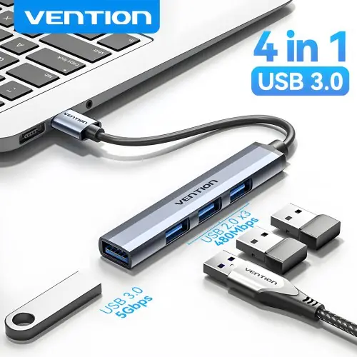 Image de Hub USB 3.0 4-en-1 Ultra Rapide