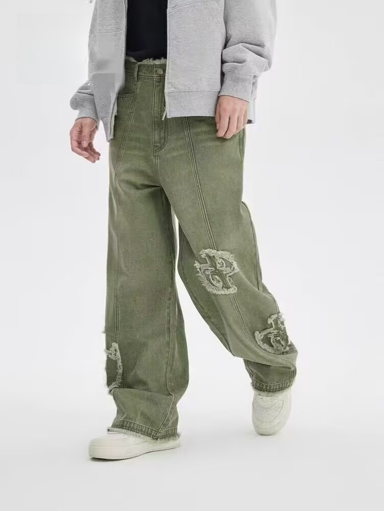 Image de Jeans Vintage Homme Coupe Droite - Détruit & Robuste