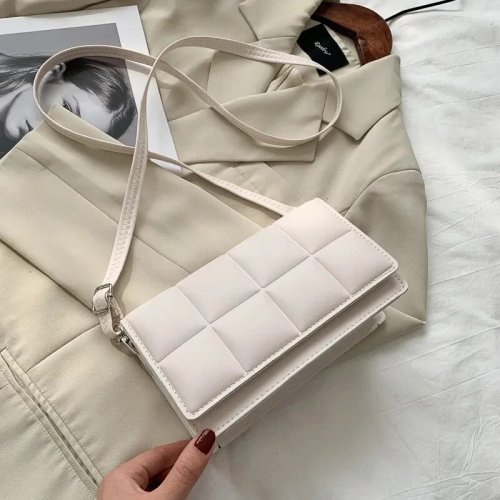 Afbeelding van Modemerk Designer Dames Schoudertas Kleine PU Leer Vrouwelijke Crossbody Tas Trend Klassieke Handvat Handtas Dames