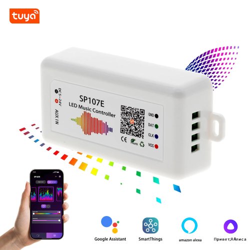 Image de Contrôleur LED Bluetooth SP107E - Musique & Couleurs