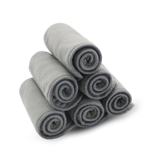 Zdjęcie Elinfant 4/8/10 sztuk pieluszki dziecięce wkładki pieluchy wielokrotnego użytku 2 + 2 warstwy bambusowy węgiel drzewny pieluchy z tkaniny 35*13.5cm dla dziecka