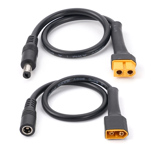 Afbeelding van Zonne-Verbindingskabel XT60 Man/Vis naar DC5521 18AWG Stroomkabel Adapter voor Auto Accu Opladen en Elektrische Toepassingen