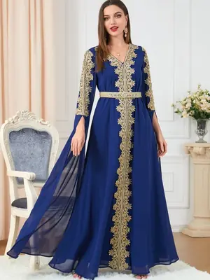 Image de Abaya Élégante Longue - Mode Musulmane Automne