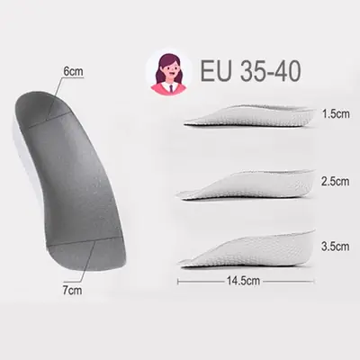 Image de Semelles Orthopédiques Hauteur +7cm - Soulagement Pieds Plats