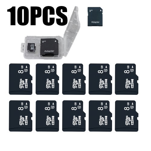 Image of 10-Pack High-Speed Class 10 Micro SD Memory Cards – 2GB, 4GB, 8GB, 16GB, 32GB, 64GB, 128GB, 256GB – Reliable Flash Storage for Cameras, Phones, Tablets & More