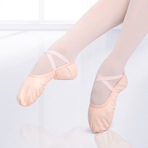 Zdjęcie Buty baletowe z miękką podeszwą dla kobiet i dzieci – eleganckie, wygodne obuwie do tańca z tkaniny, idealne do praktyki i występów scenicznych
