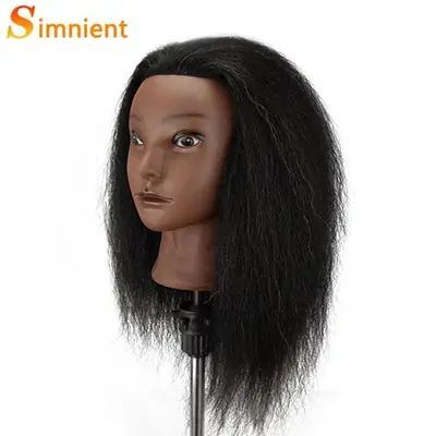 Image de Tête de Mannequin Afro pour Tressage et Formation Coiffure