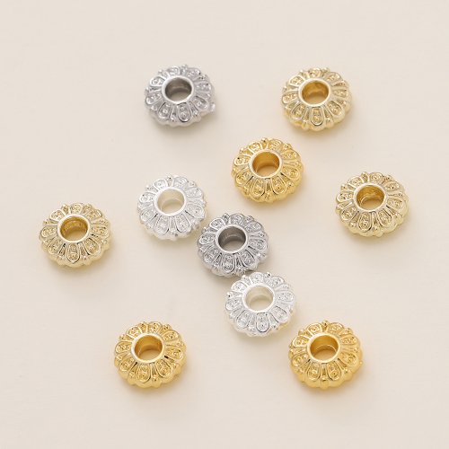 Image de Perles d'espacement plaquées or 14/18K - 10 pcs