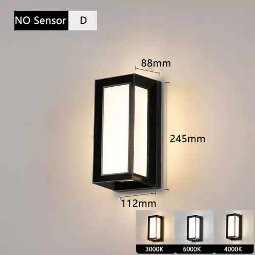 Image de Applique Murale LED Extérieure avec Capteur de Mouvement