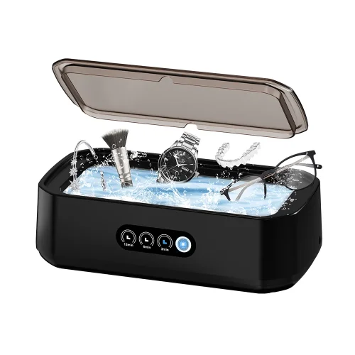 Image of TINSOL 49KHZ High-Frequency Ultrasonic Cleaner 650ml Mini Vibration Cleaning Machine Suitable for Glasses Jewelry and Dentures