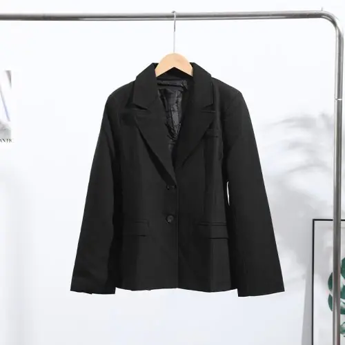 Image de Blazer Long Élégant Femme Noir - Printemps 2025