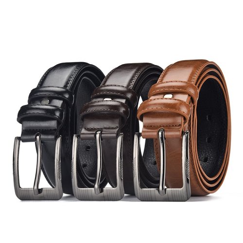 Image de Ceintures Homme Cuir Véritable - Lot de 2