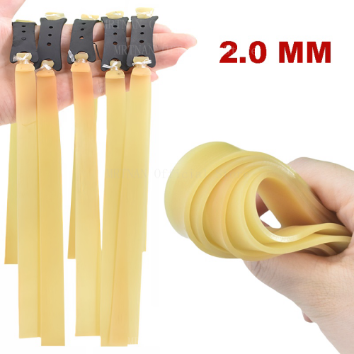 Image of Premium High-Elastic 2.0mm Thickened Latex Rubber Bands for Slingshot – 2, 4, or 6-Piece Set, Precision Hunting & Outdoor Sports Accessory