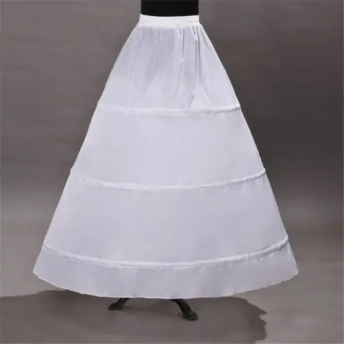 Image de Jupon de Mariage Long en Crinoline - Noir & Blanc