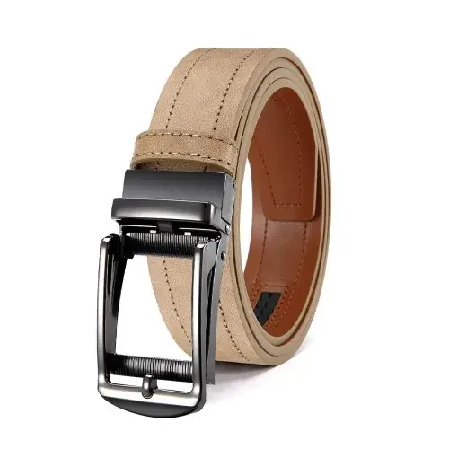 Image de Ceinture Homme Cuir Luxe Boucle Automatique - Noir & Marron