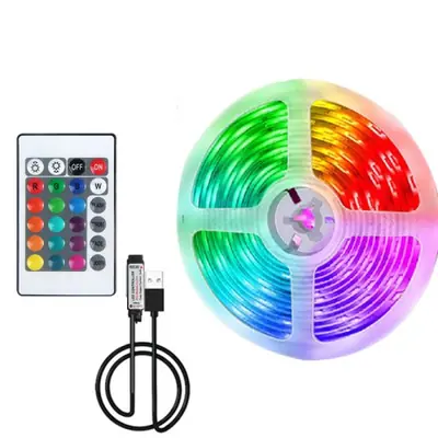 Image de Bande LED RGB 5V avec Télécommande - Éclairage Coloré & Décoratif