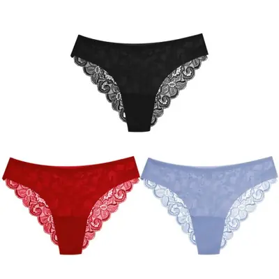 Image de Ensemble de Lingerie Féminine en Dentelle & Satin