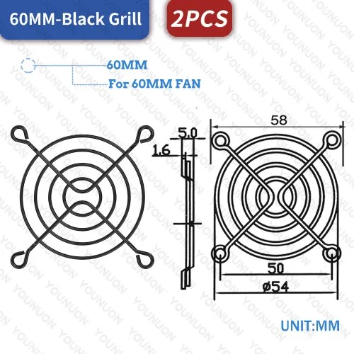 2PCS 60MM Grills