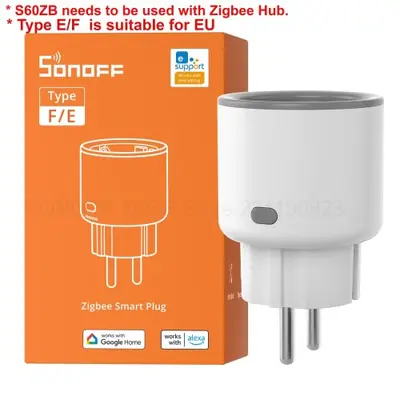 Image de 1 4 pièces sonoff s60zbtpf eu 16a iplug zigbee prise intelligente prise de courant pour maison intel...