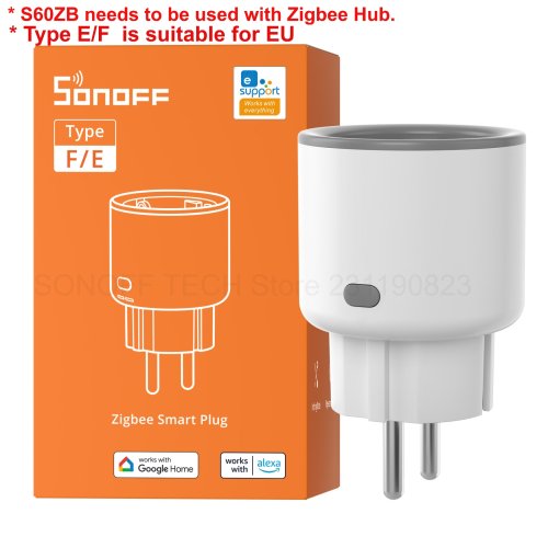 Image de 1 4 pièces sonoff s60zbtpf eu 16a iplug zigbee prise intelligente prise de courant pour maison intel...