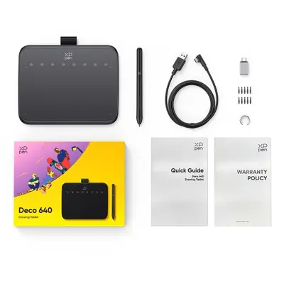 Image de Tablette graphique XPPEN Deco 640, 16K pression, 8 touches, inclinaison 60°