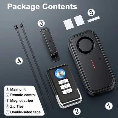Image de Alarme Magnétique Sans Fil pour Porte et Fenêtre - 108dB