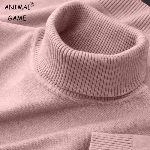 Afbeelding van Herfst Heren Coltrui Gebreide Truien in Effen Kleur – Ademende, Warme Wintertrui voor Outdoor, Streetwear en Business Look