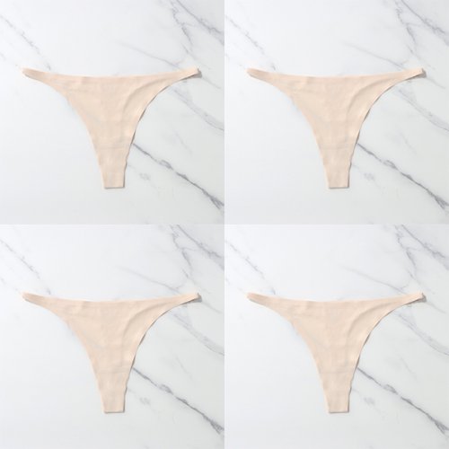 Bild von Sexy Nahtlose Tanga-Set aus Eis-Seide – Elegante Unterwäsche für Frauen
