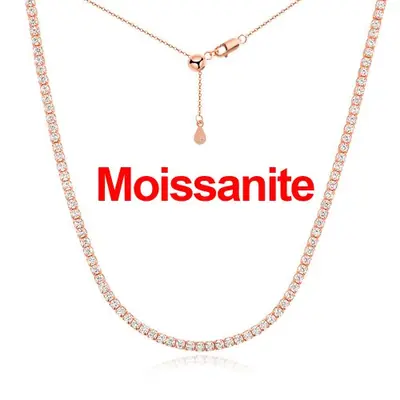 Image de Collier Tennis Moissanite Femme - Élégant & Scintillant