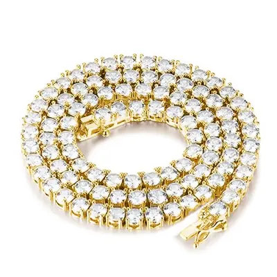 Image de Collier de Tennis Moissanite Certifié - Élégant & Brillant