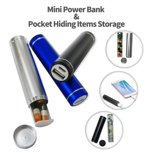 Bild von Versteckte Power Bank mit Geheimfach – Tarnladegerät als Notfall-Ladegerät und sichere Aufbewahrungslösung für Taschen und Reisen