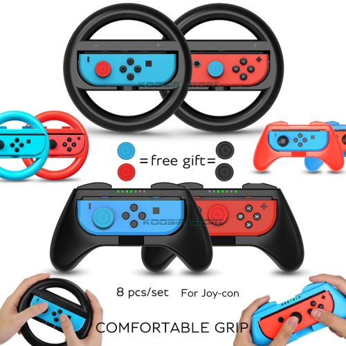 Imagen de Accesorios Premium para Nintendo Switch: Volante y Joy-Con