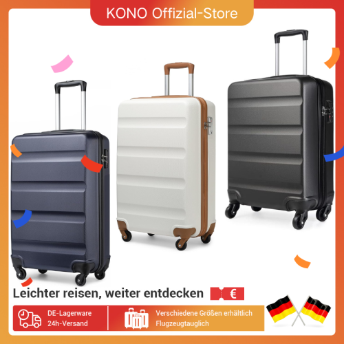 Valise Rigide Légère avec Roulettes Spinner et Serrure Numérique