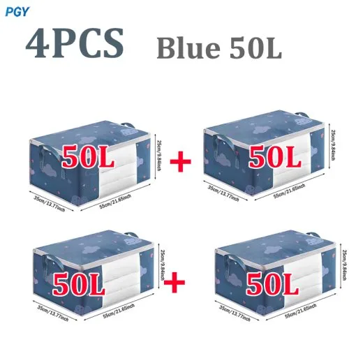 4PCS Blue 50L