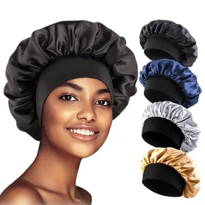 Image de Bonnet de Nuit en Satin - Protection Cheveux & Confort