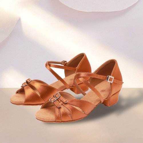 Immagine di Scarpe da Ballo per Donne e Ragazze – Scarpe Latine per Tango, Salsa e Danza Moderna con Tacco 3,5 cm, Ideali per Performance e Allenamenti