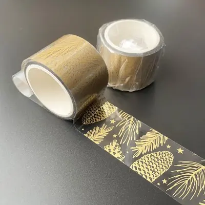 Image de Ruban Washi Transparent Bronzant 3 cm x 300 cm