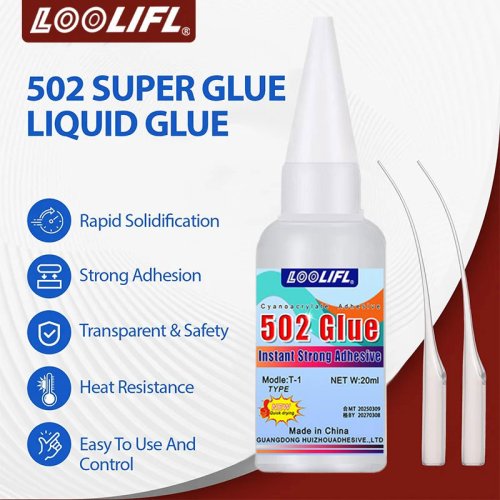 Image of Natural Instant Adhesive – Strong Bonding Cyanoacrylate Glue for Leather, Rubber, Wood, Metal, Glass, Ceramic & Plastic – Quick-Drying 3-Second Super Glue, 20g, 3-Pack