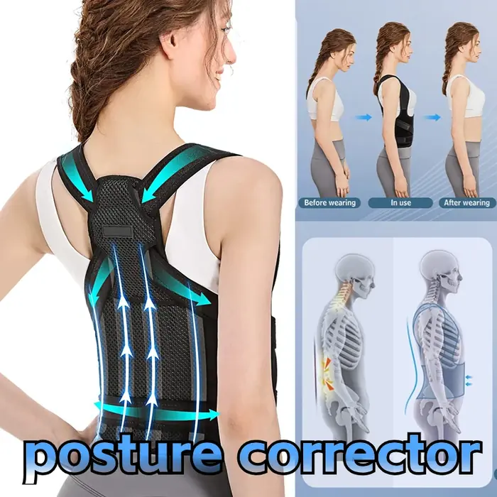 Image de Attelle de Dos Réglable - Correction Posture Hommes & Femmes