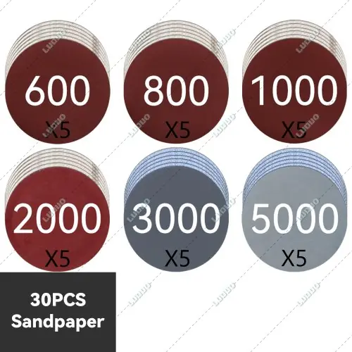 30 pièces de papier abrasif grain 600-5000