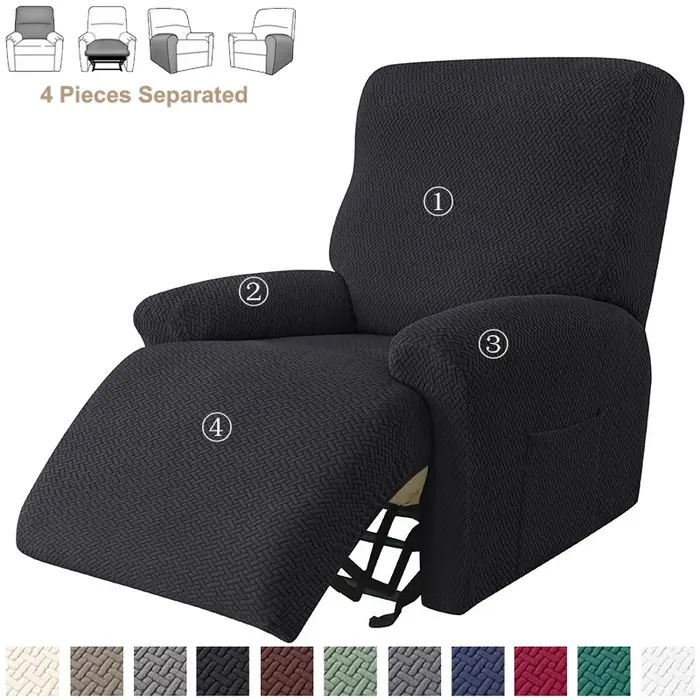 Image de Housse de Canapé Élastique & Antidérapante - Design Jacquard