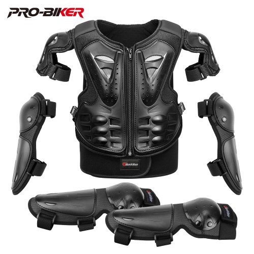 Image of Complete Kids Motorcycle Protective Gear Set – Full-Body Armor Vest, Knee Pads & Riding Protection for Motocross and Off-Road Adventures