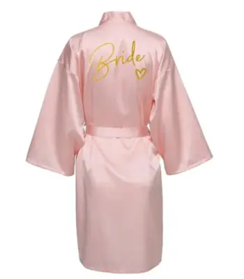 Image de Robe de Mariée Satin - Pyjama Kimono Demoiselle d'Honneur
