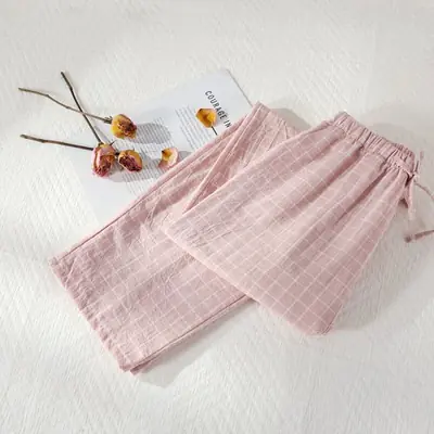 Image de Pantalon de Nuit Femme Coton Gaze - Confort Maxi