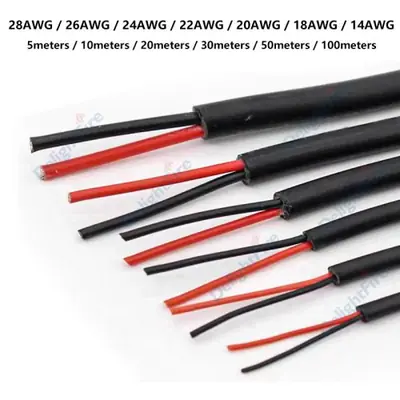 Image de Câble LED 12V Flexible - 2 Cœurs 14 à 28 AWG